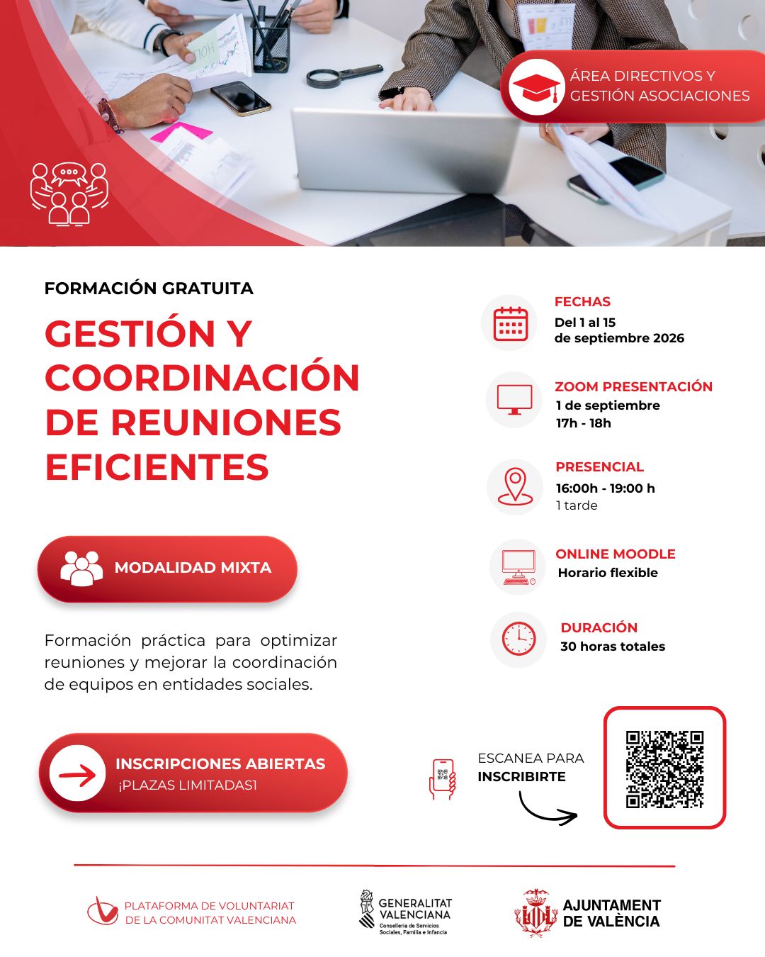 Póster de Gestión y coordinación de reuniones eficientes